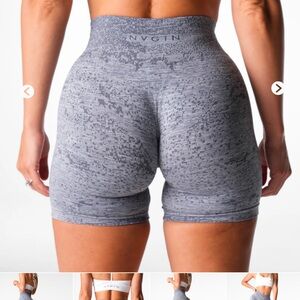 NVGTN Women's High Waist Blue-Gray Shorts